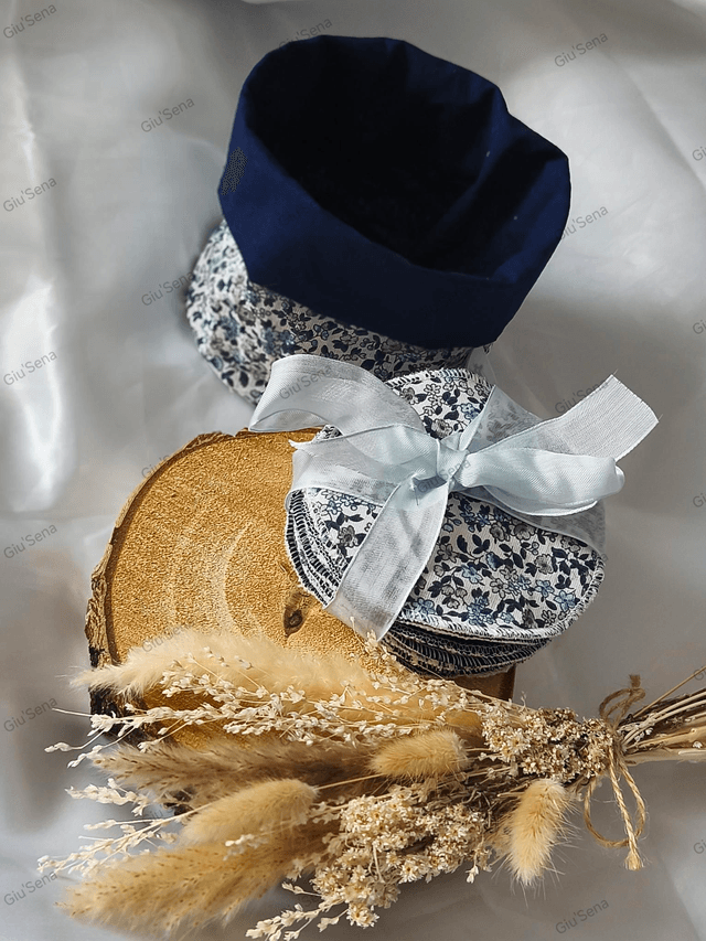 Disques démaquillant lavable avec panier de rangement 